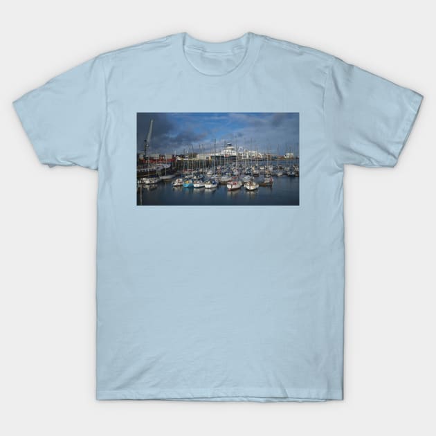 The Marina at Blyth South Harbour, Northumberland T-Shirt by Violaman